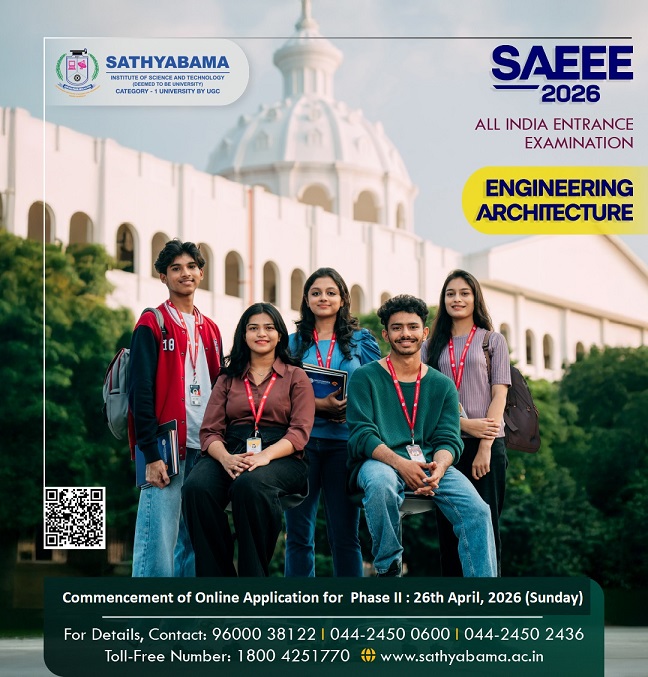 SAEEE -2026 - ENTRANCE EXAM FOR ENGINEERING & ARCHITECTURE- APPLY NOW