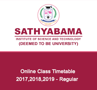 Online Class Timetable - 2017,2018,2019 Batches - Regular Courses