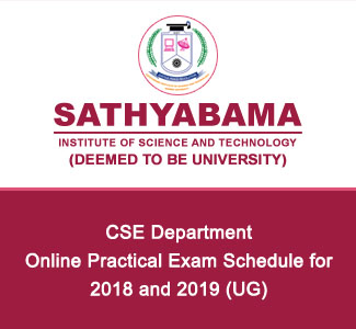 CSE Department Online Practical Exam Schedule for 2018 and 2019 (UG)
