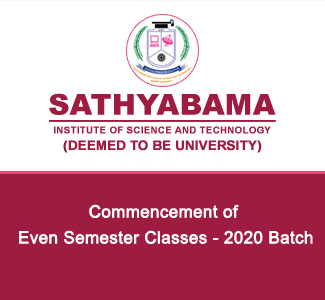 Commencement of Even Semester Classes - 2020 Batch