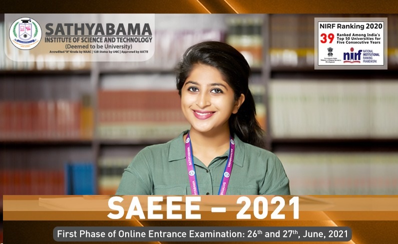 SAEEE - 2021 | First Phase of Online Entrance Examination | June 26 and 27,2021