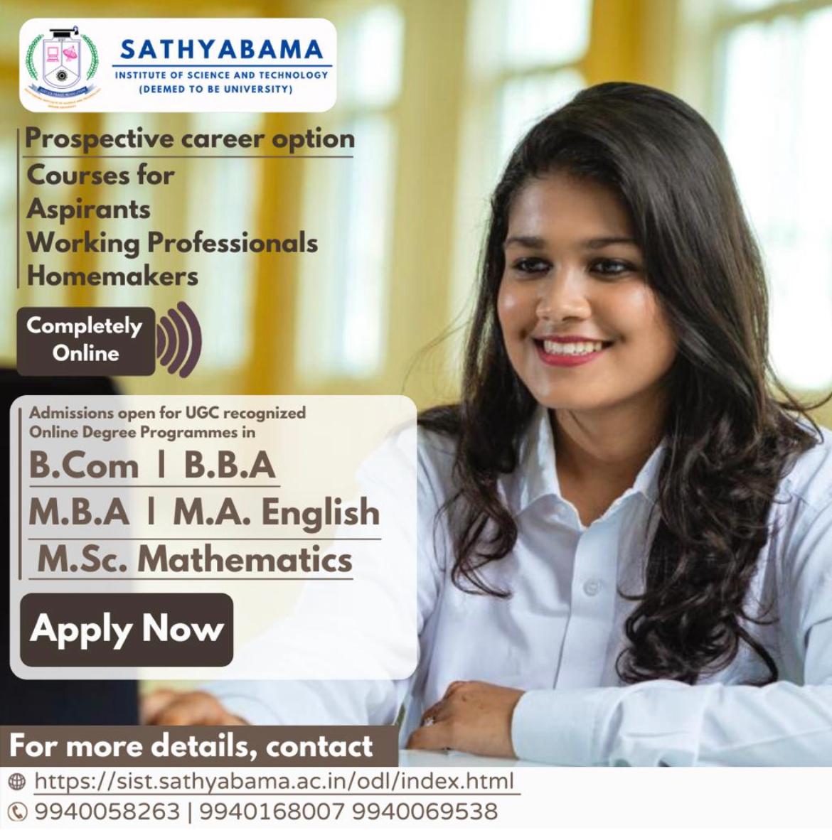 Admissions open for UGC recognized Online Degree Programmes