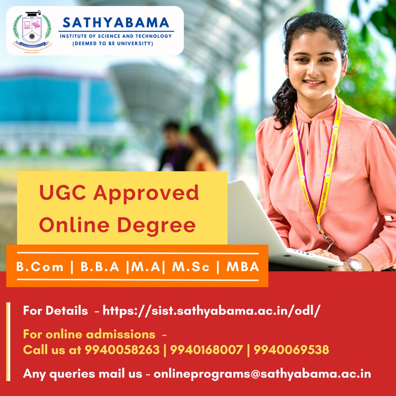 UGC Approved Online Degree B.Com|B.B.A|M.A|M.Sc|M.B.A - Admissions Open
