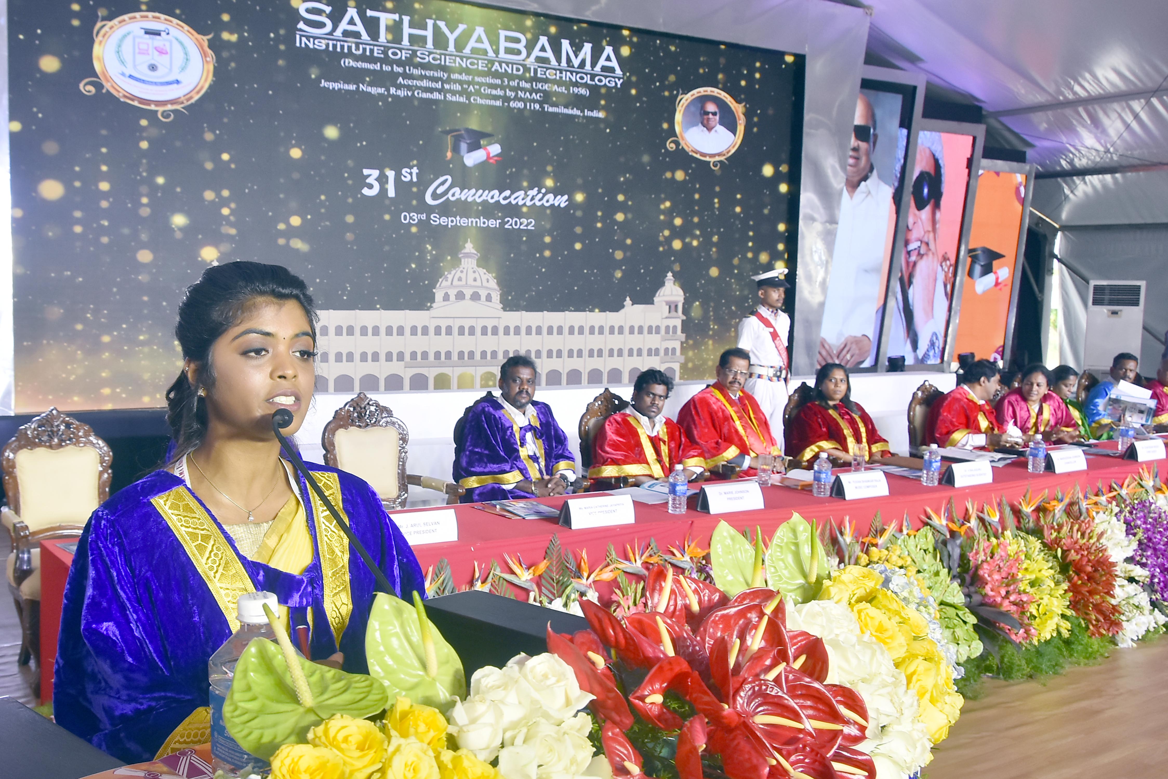 Sathyabama Convocations | Sathyabama Institute of Science and ...