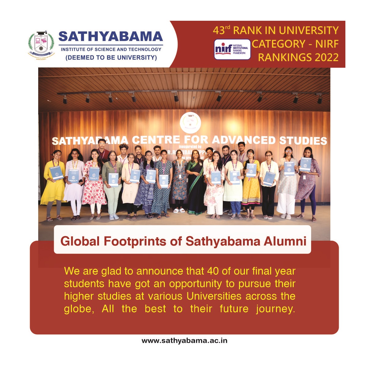 Global Footprints of Sathyabama Alumni
