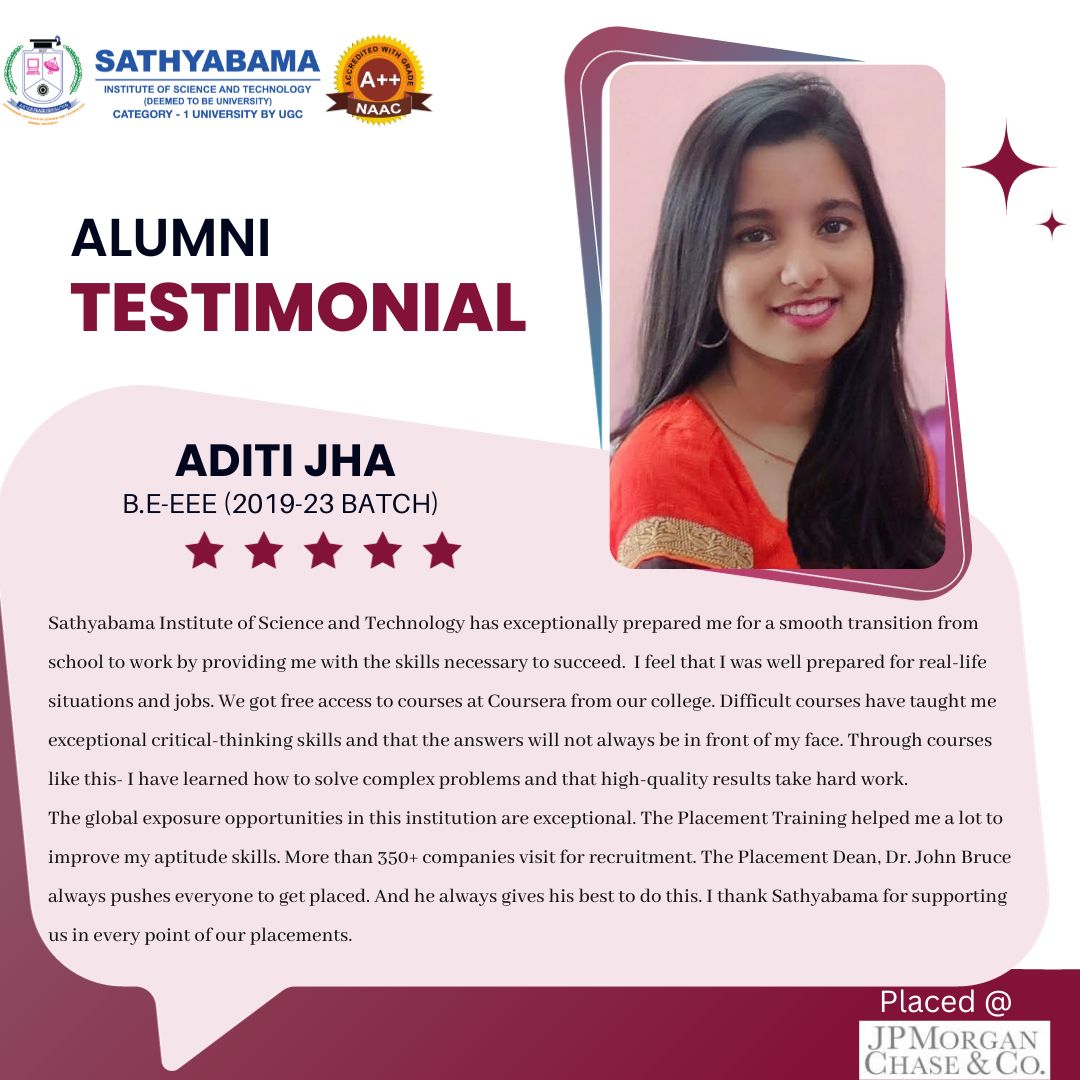 Sathyabama Testimonial - 2023