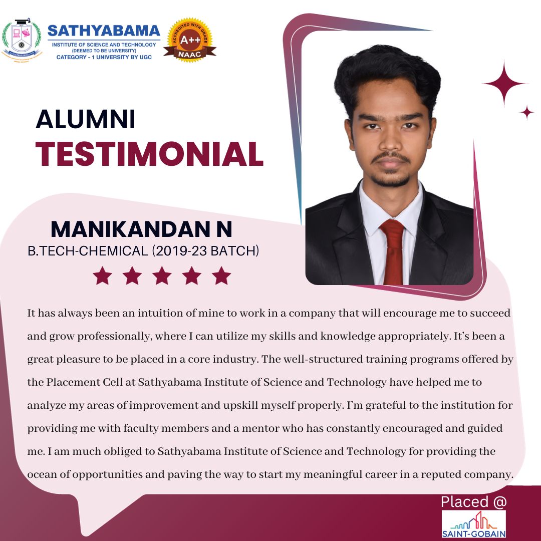 Sathyabama Testimonial - 2023