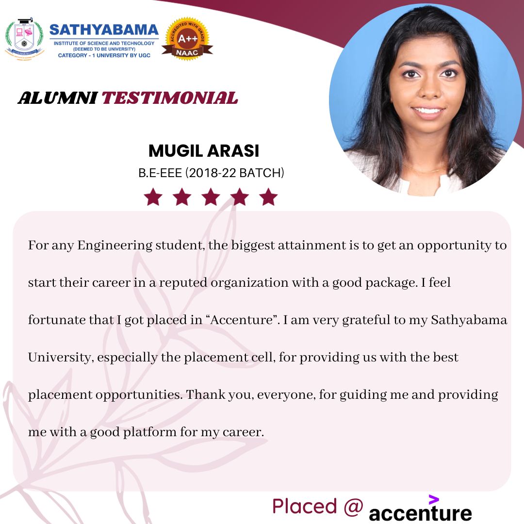 Sathyabama Testimonial - 2022
