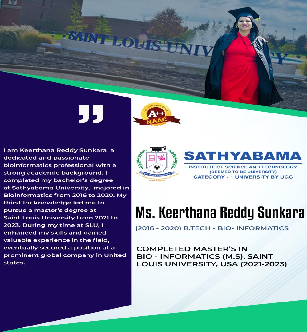 Sathyabama Testimonial | 2016 - 2020