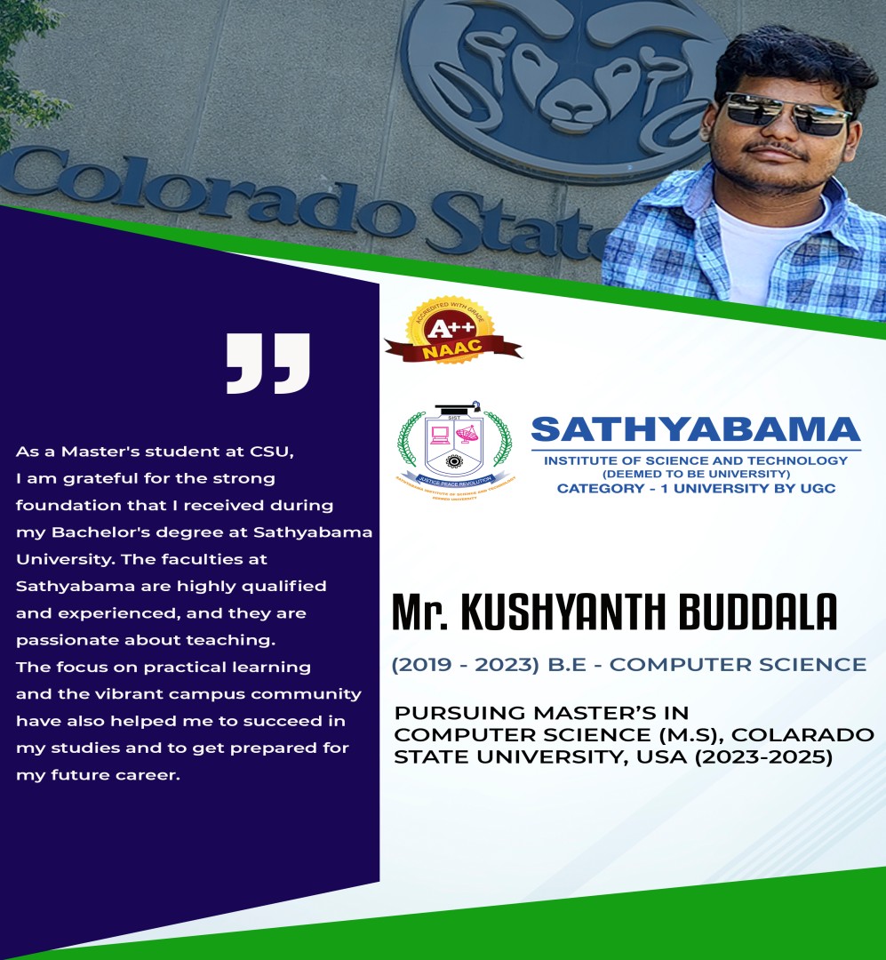 Sathyabama Testimonial | 2019 - 2023