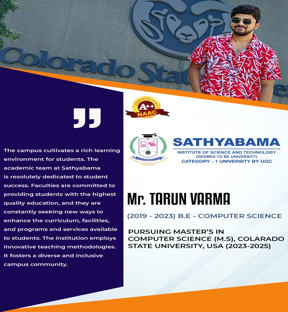 Sathyabama Testimonial | 2019 - 2023