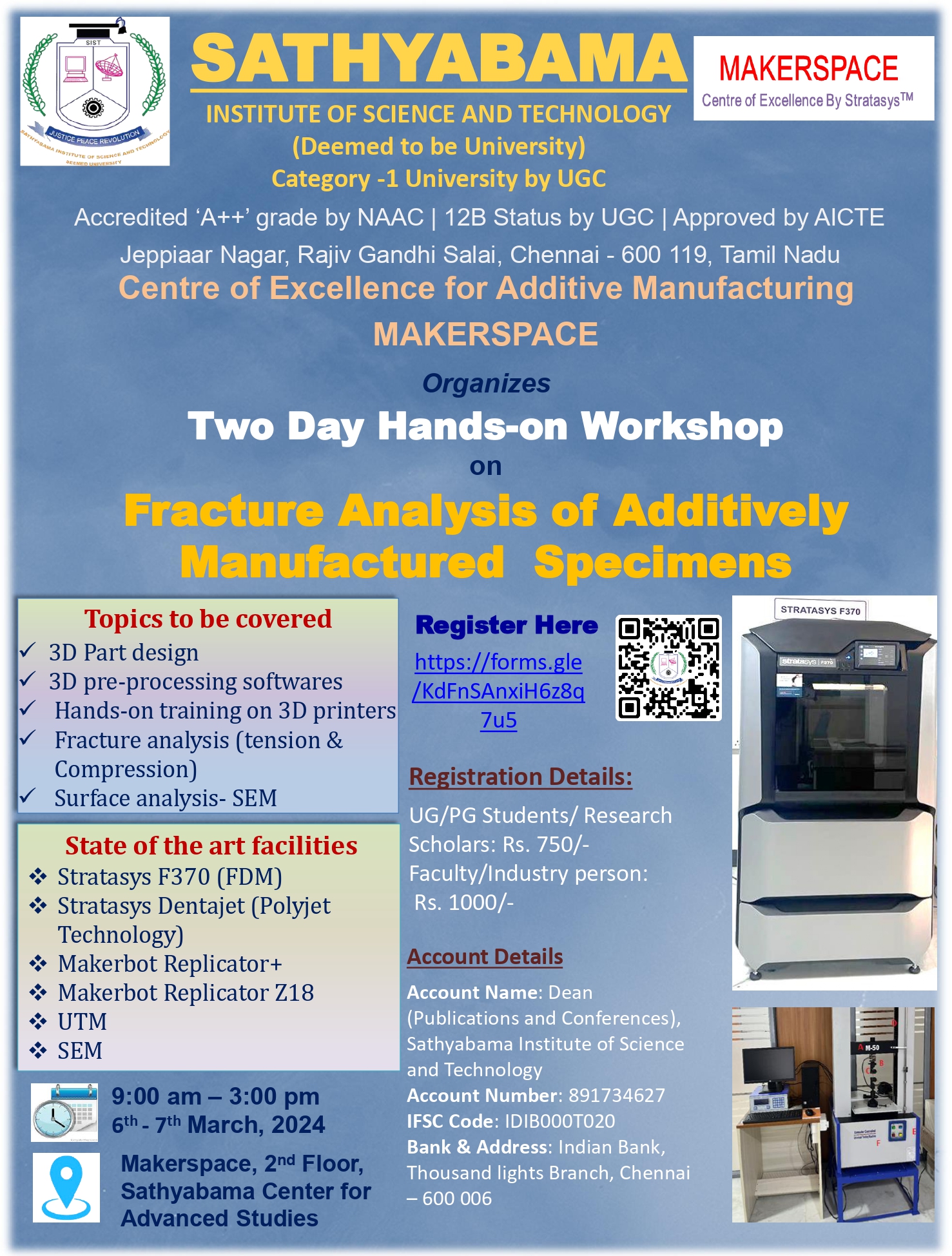 Two day Hands-on Workshop on Fracture analysis of additively manufactured specimens