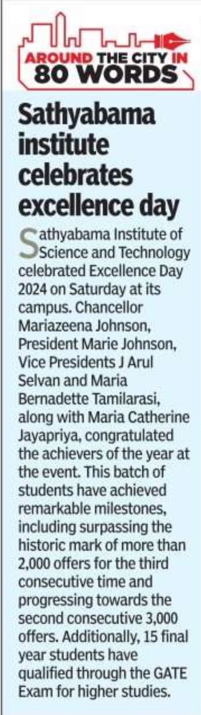Sathyabama Excellence Day 2024