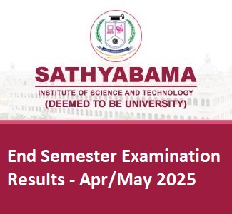 End Semester Examination Results - Apr/May 2025