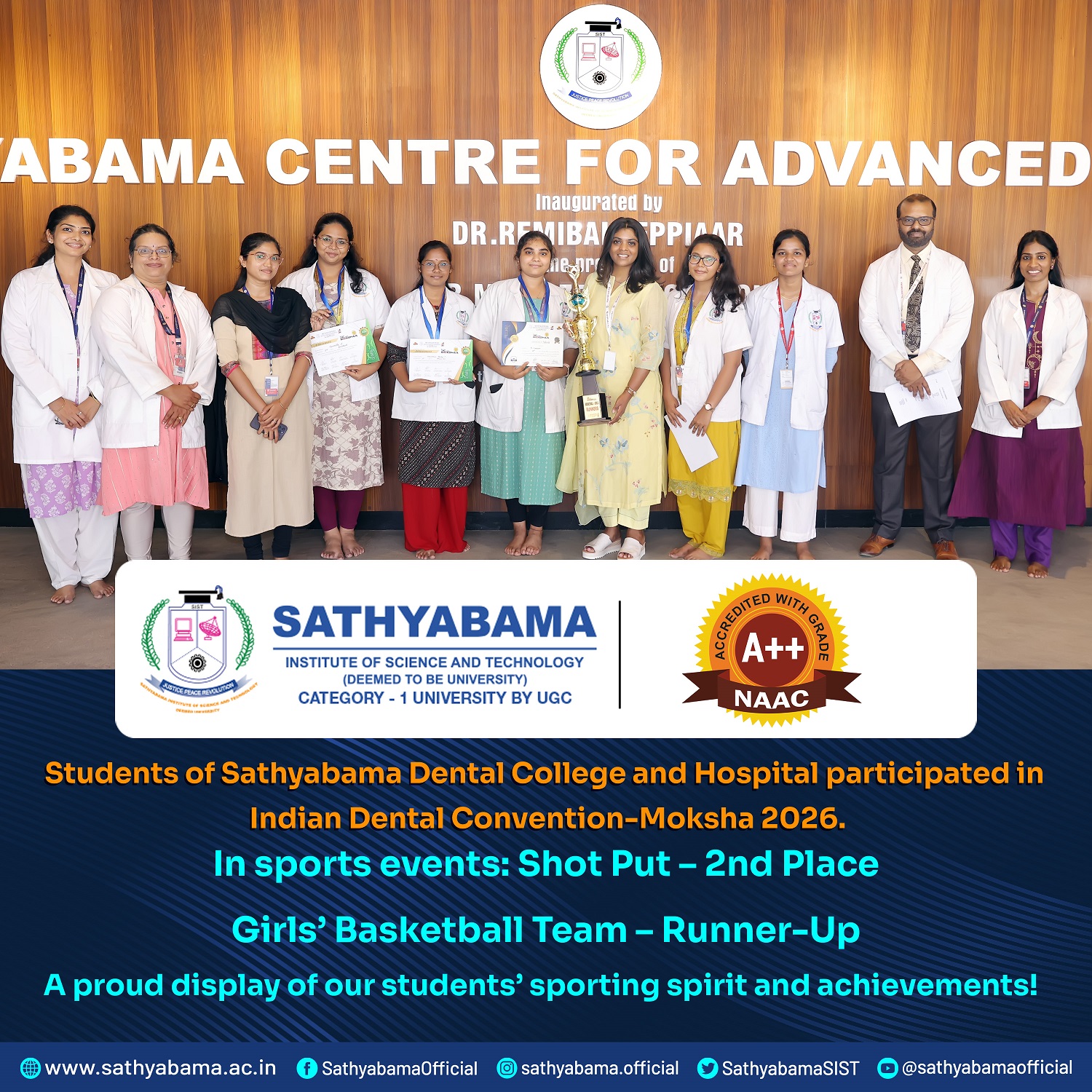 Sathyabama Student Achievement