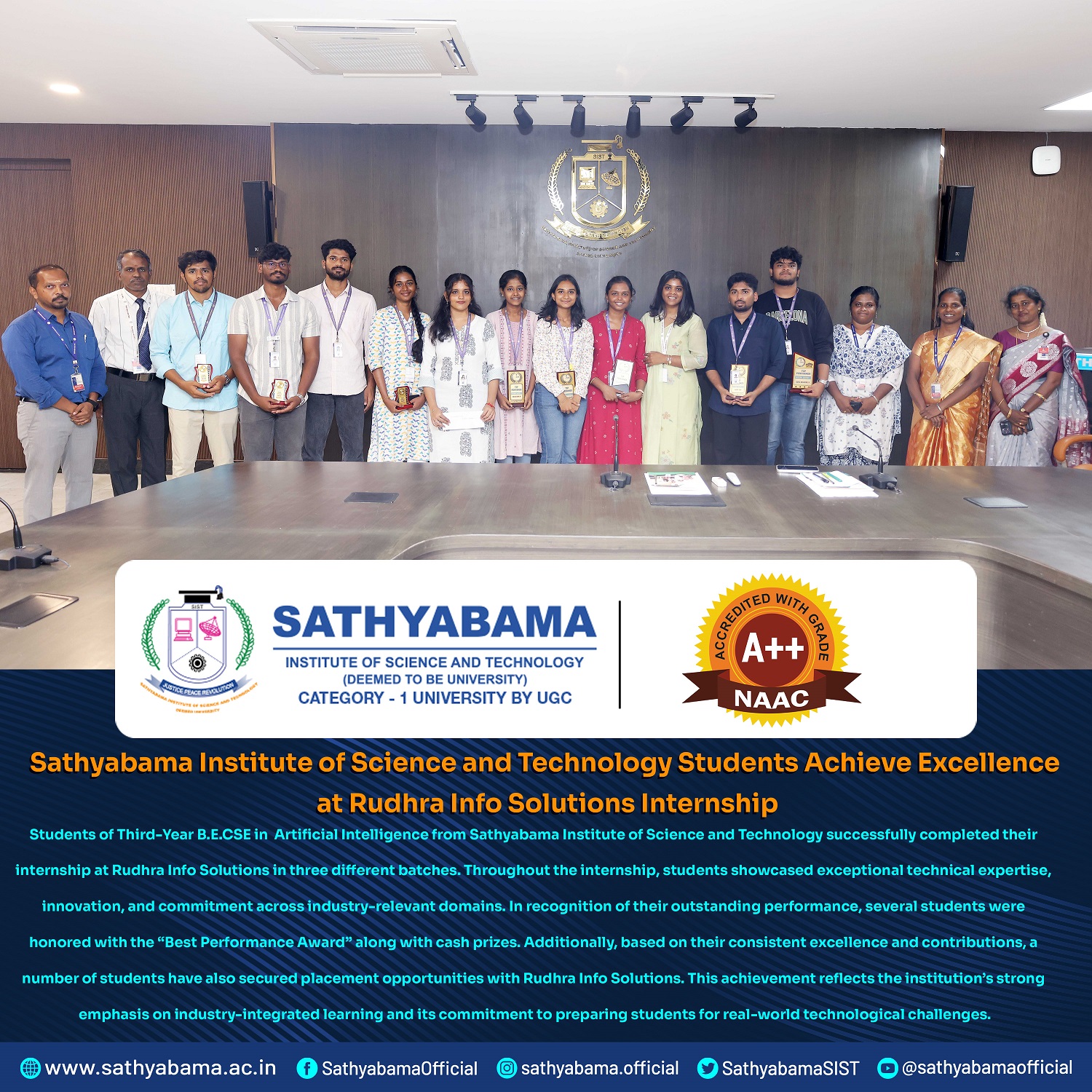 Sathyabama Student Achievement