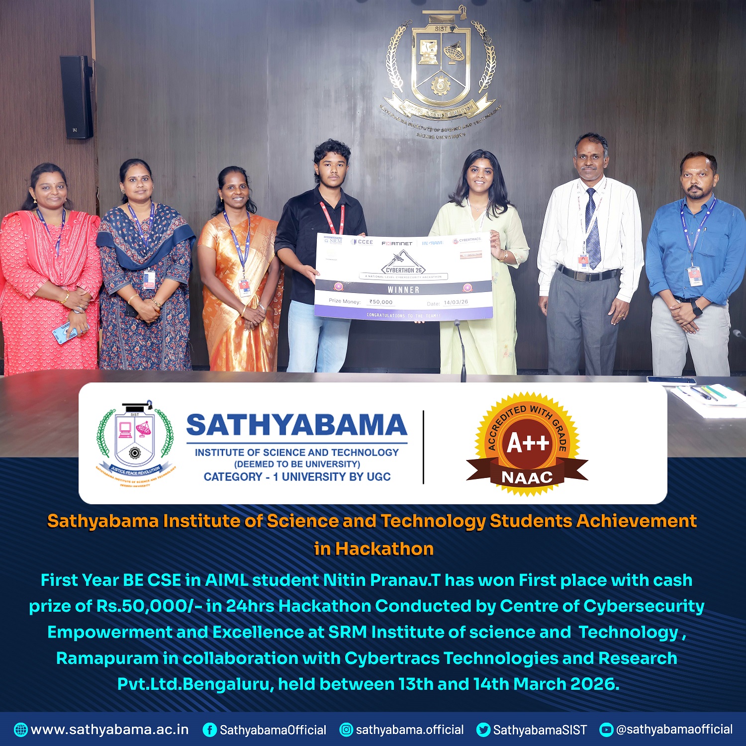 Sathyabama Student Achievement