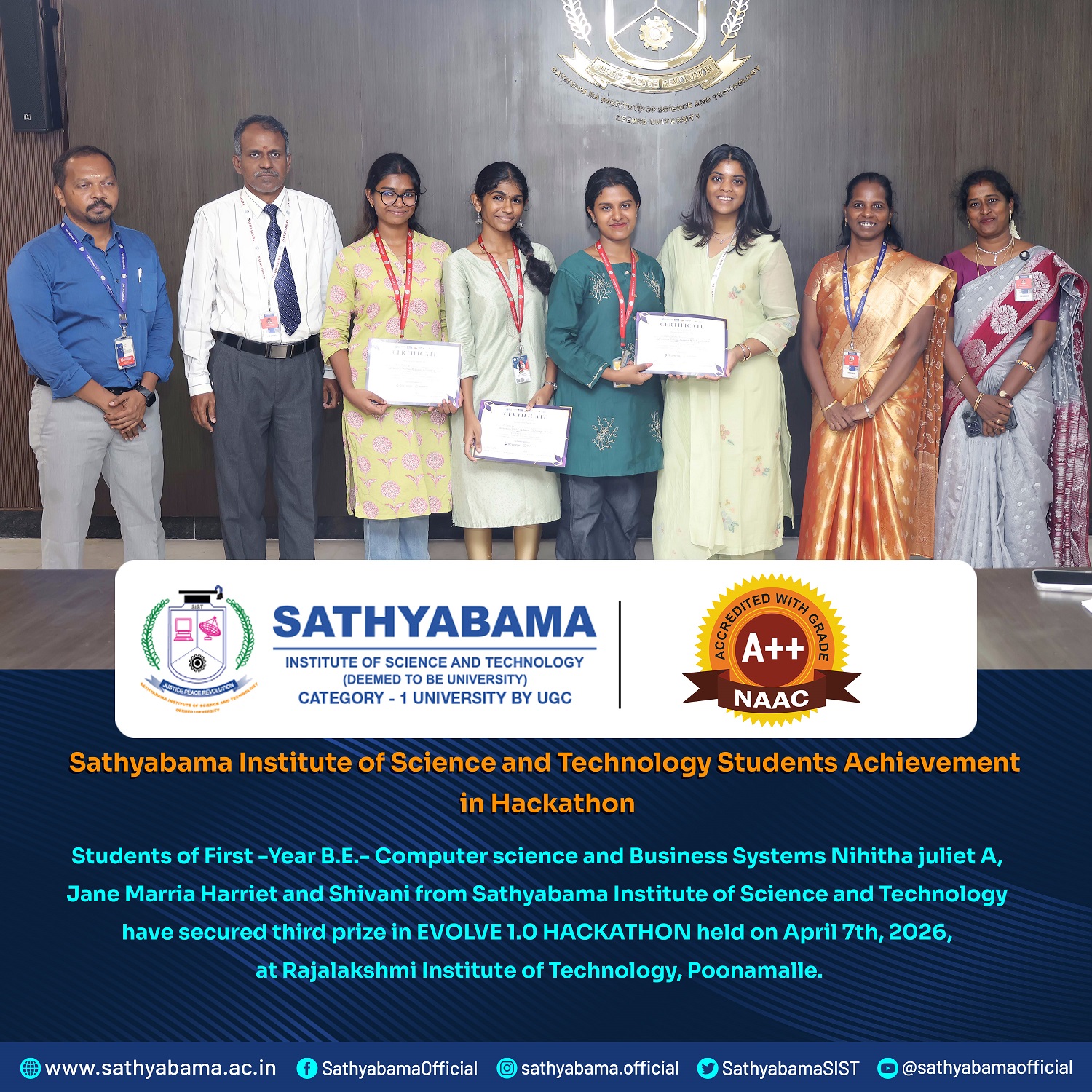 Sathyabama Student Achievement