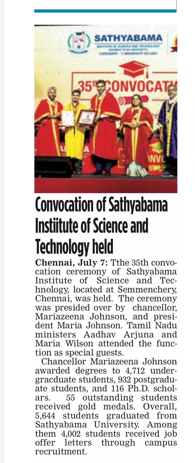 35th Convocation - July 11,2026