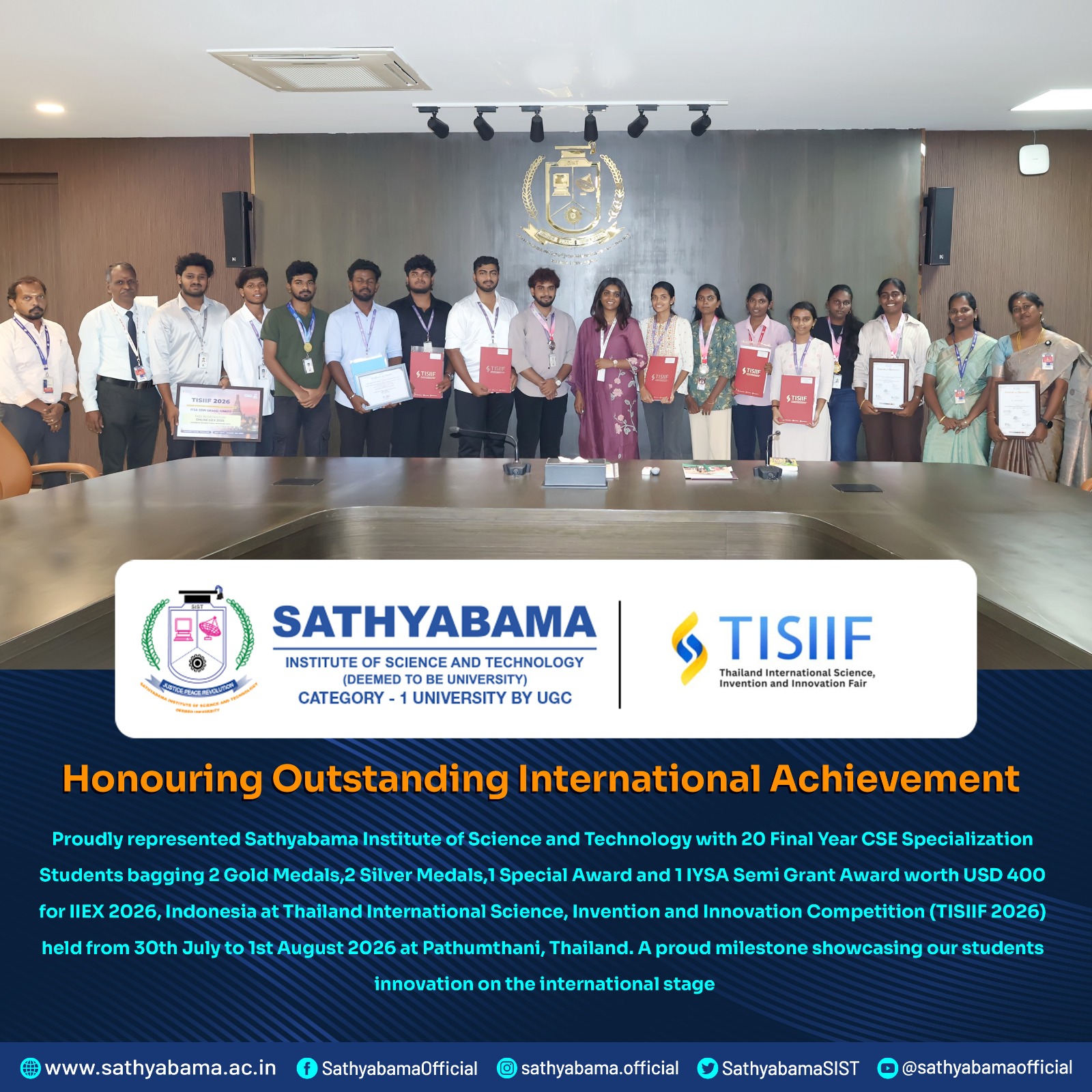 Sathyabama Student Achievement